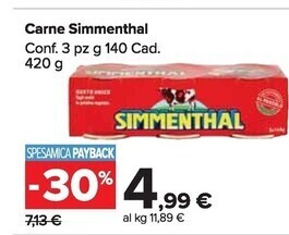 Carrefour Market Simmenthal carne offerta