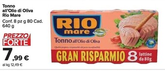 Carrefour Market Rio mare tonno all' olio di oliva offerta