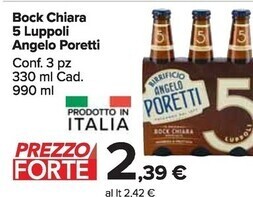 Angelo poretti bock chiara 5 luppoli