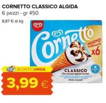 Tigre CORNETTO CLASSICO ALGIDA 6 pezzi - gr 450 offerta