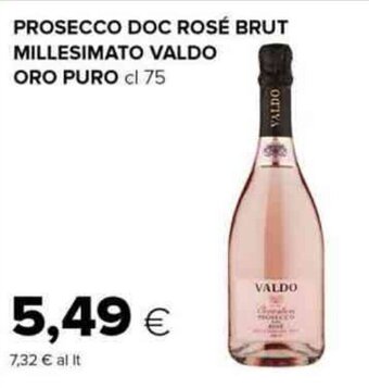 Tigre PROSECCO DOC ROSÉ BRUT MILLESIMATO VALDO ORO PURO cl 75 offerta