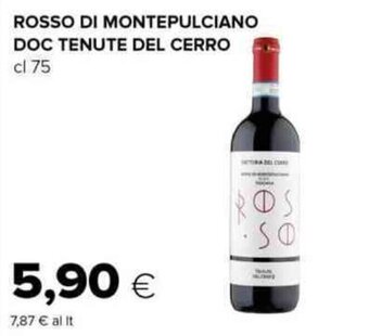 Tigre ROSSO DI MONTEPULCIANO DOC TENUTE DEL CERRO cl 75 offerta