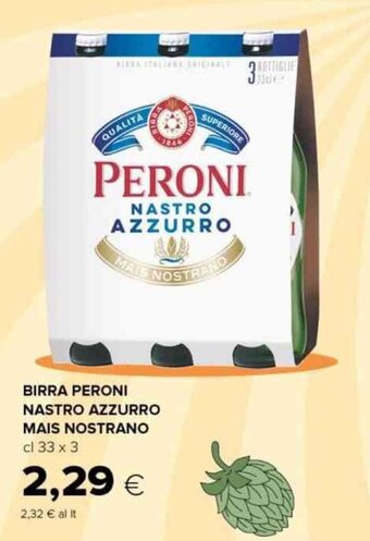 Tigre BIRRA PERONI NASTRO AZZURRO MAIS NOSTRANO cl 33 x 3 offerta