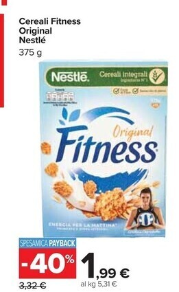 Carrefour Market Nestlè cereali fitness original offerta