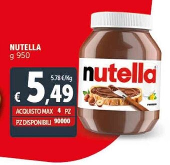 Deco Supermercati NUTELLA g 950 offerta
