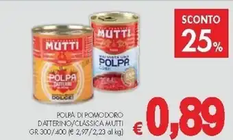 PrestoFresco Mutti polpa di pomodoro datterino offerta
