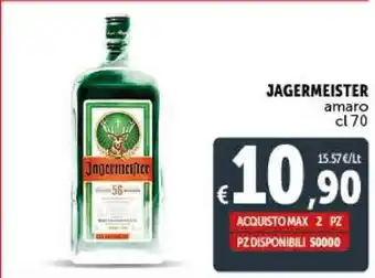 Deco Supermercati JAGERMEISTER amaro cl 70 offerta