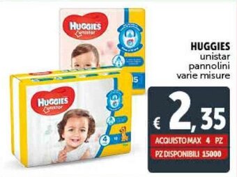Deco Supermercati HUGGIES unistar pannolini varie misure offerta