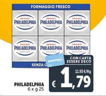 Deco Supermercati PHILADELPHIA 6 x g 25 offerta