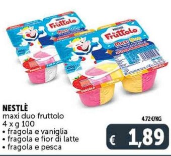 Deco Supermercati NESTLÈ maxi duo fruttolo 4 x g 100 offerta