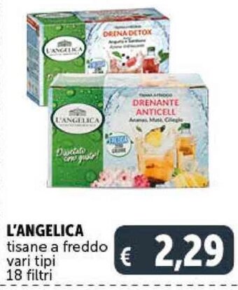 Deco Supermercati L'ANGELICA tisane a freddo vari tipi 18 filtri offerta