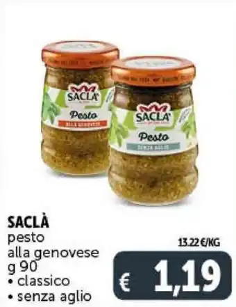 Deco Supermercati SACLÀ pesto alla genovese 90 g offerta