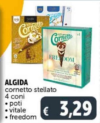 Deco Supermercati ALGIDA cornetto stellato 4 coni offerta