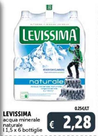 Deco Supermercati LEVISSIMA acqua minerale naturale l 1,5 x 6 bottiglie offerta