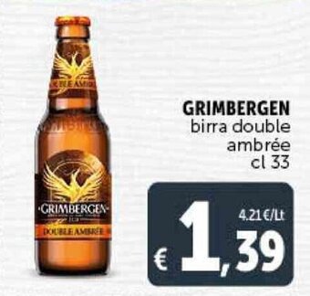 GRIMBERGEN birra double ambrée cl 33