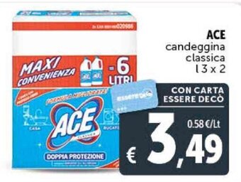 Deco Supermercati ACE candeggina classica l 3 x 2 offerta
