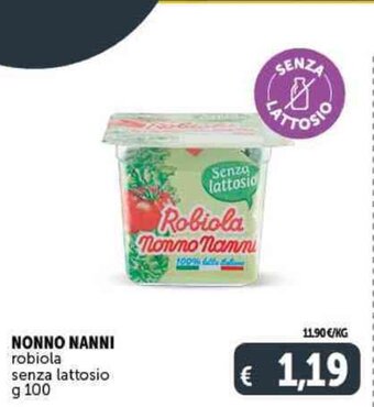 Deco Supermercati NONNO NANNI robiola senza lattosio g 100 offerta