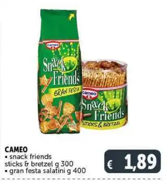 Deco Supermercati CAMEO • snack friends sticks & bretzel g 300 gran festa salatini g 400 offerta