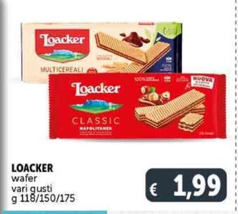 Deco Supermercati LOACKER wafer vari gusti g 118/150/175 offerta