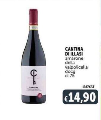 Deco Supermercati CANTINA DI ILLASI amarone della valpolicella docg cl 75 offerta