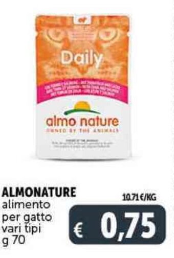 Deco Supermercati ALMONATURE alimento per gatto vari tipi g 70 offerta