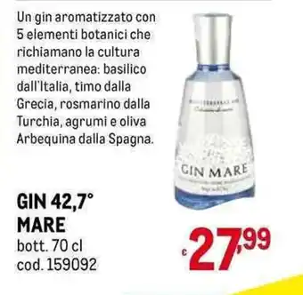 Metro GIN 42,7° MARE bott. 70 cl offerta