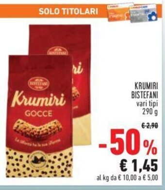 KRUMIRI BISTEFANI vari tipi 290 g