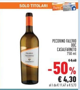 Conad PECORINO FALERIO DOC CASALFARNETO 750 ml offerta