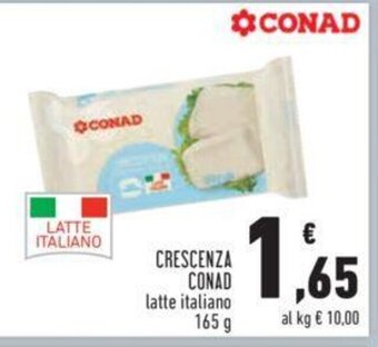 Conad CRESCENZA CONAD latte italiano 165 g offerta