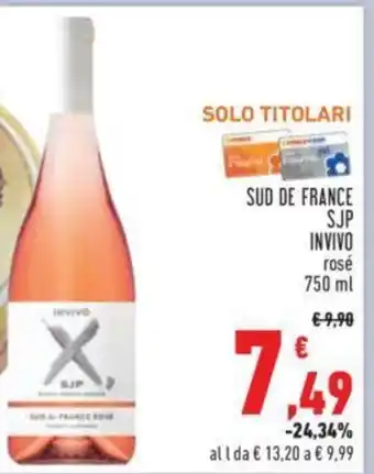 Conad SUD DE FRANCE SJP INVIVO rosé 750 ml offerta