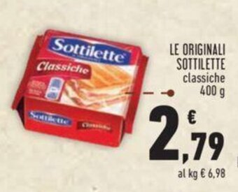Conad LE ORIGINALI SOTTILETTE classiche 400 g offerta