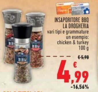 Conad INSAPORITORE BBQ LA DROGHERIA vari tipi e grammature un esempio: chicken & turkey 100 g offerta