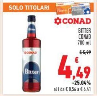 Conad BITTER CONAD 700 ml offerta