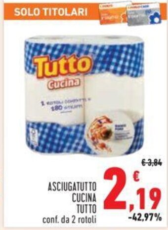 Conad ASCIUGATUTTO CUCINA TUTTO conf. da 2 rotoli offerta