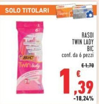 Conad RASOI TWIN LADY BIC conf. da 6 pezzi offerta