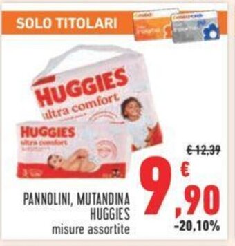 Conad PANNOLINI, MUTANDINA HUGGIES misure assortite offerta