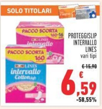 Conad PROTEGGISLIP INTERVALLO LINES vari tipi offerta