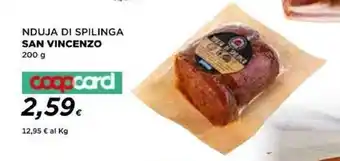 Coop NDUJA DI SPILINGA SAN VINCENZO 200 g offerta