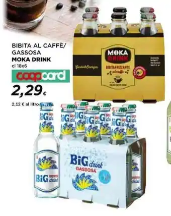 Coop BIBITA AL CAFFÈ/ GASSOSA MOKA DRINK cl 18x6 coopcard offerta