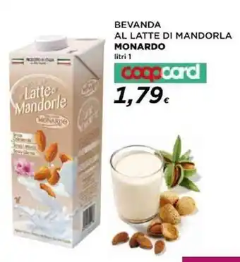 Coop BEVANDA AL LATTE DI MANDORLA MONARDO litri 1 coopcard offerta