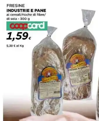 Coop FRESINE INDUSTRIE E PANE ai cereali/ricche di fibre/ di soia - 300 g coopcard offerta
