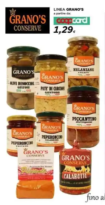 Coop LINEA GRANO'S a partire da: coopcard offerta