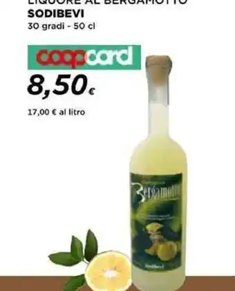 Coop LIQUORE AL BERGAMOTTO SODIBEVI 30 gradi - 50 cl coopcard offerta