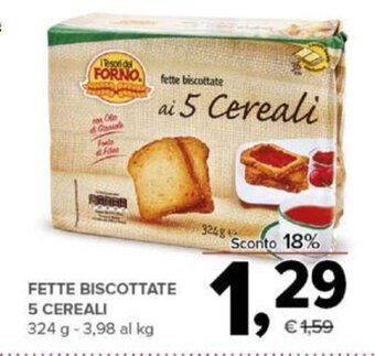 Todis FETTE BISCOTTATE 5 CEREALI 324 g offerta