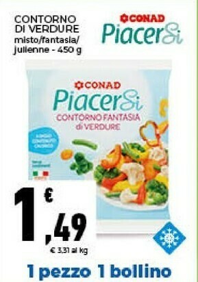 Conad - Contorno Misto Di Verdure Piacersi 450 G(ml)