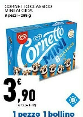 Conad Algida Cornetto Mini Classico Parfum Vanille 288 G(ml) offerta