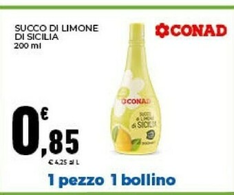 Conad Conad - Succo di Limone di Sicilia 200 g(ml) offerta