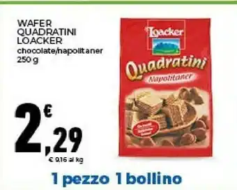 Conad Pema Loacker Wafer Quadratini offerta
