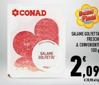 Conad Conad Salame Golfetta Freschi & Convenienti 100 G offerta
