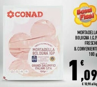 Conad Conad - Mortadella Bologna I.G.P. Freschi E Convenienti 100 G(ml) offerta
